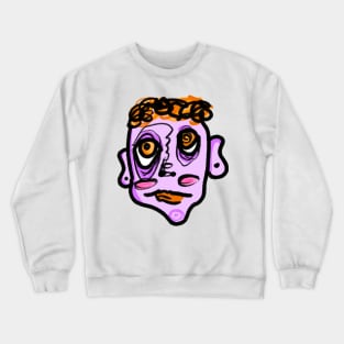 purple face Crewneck Sweatshirt